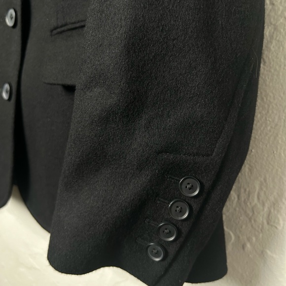 LL Bean Wool/ Cashmere Black Women Blazer - Picture 5 of 6